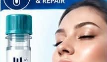 Skin rejuvenation illustration and product vial